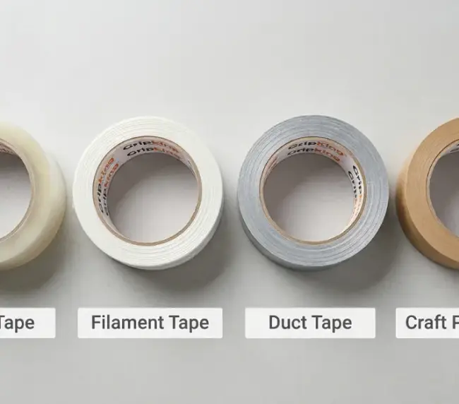 BOPP tape vs filament tape vs duct tape vs craft paper tape