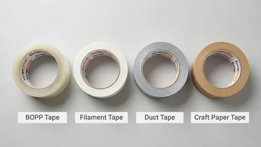 BOPP tape vs filament tape vs duct tape vs craft paper tape